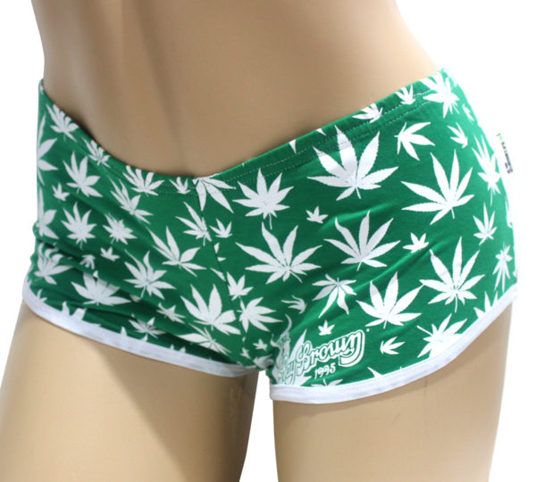 Short Cannabis Verde e Branco