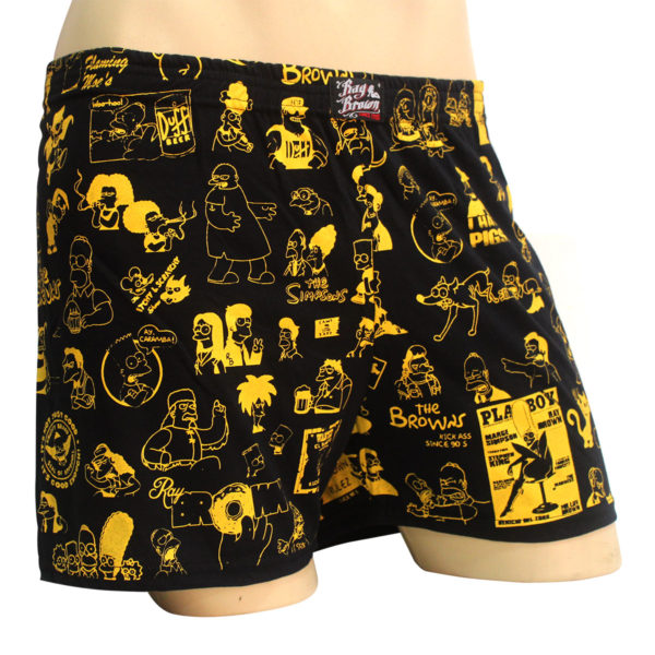 Cueca Samba Canção Simpsons Preto Amarelo