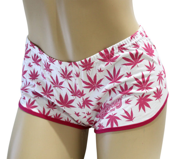 Short Cannabis Branco e Rosa