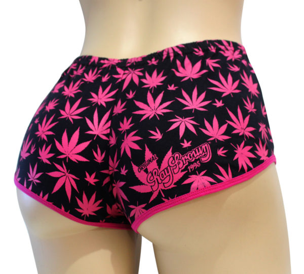 Short Cannabis Preto e Rosa