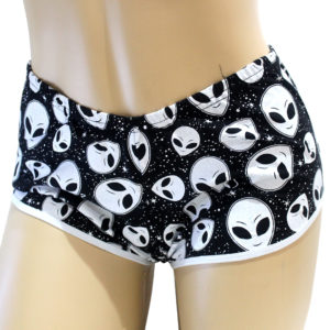 Short ET Brisado Preto e Branco Alien