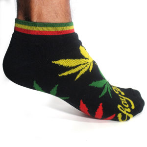 Meia Cannabis Soquete Maconha Ganja Reggae