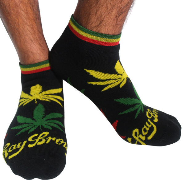 Meia Cannabis Soquete Maconha Ganja Reggae